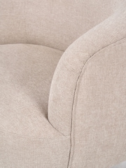 Pacific Cream Aviana Chenille and Metal Tub Chair - Image 6 of 6