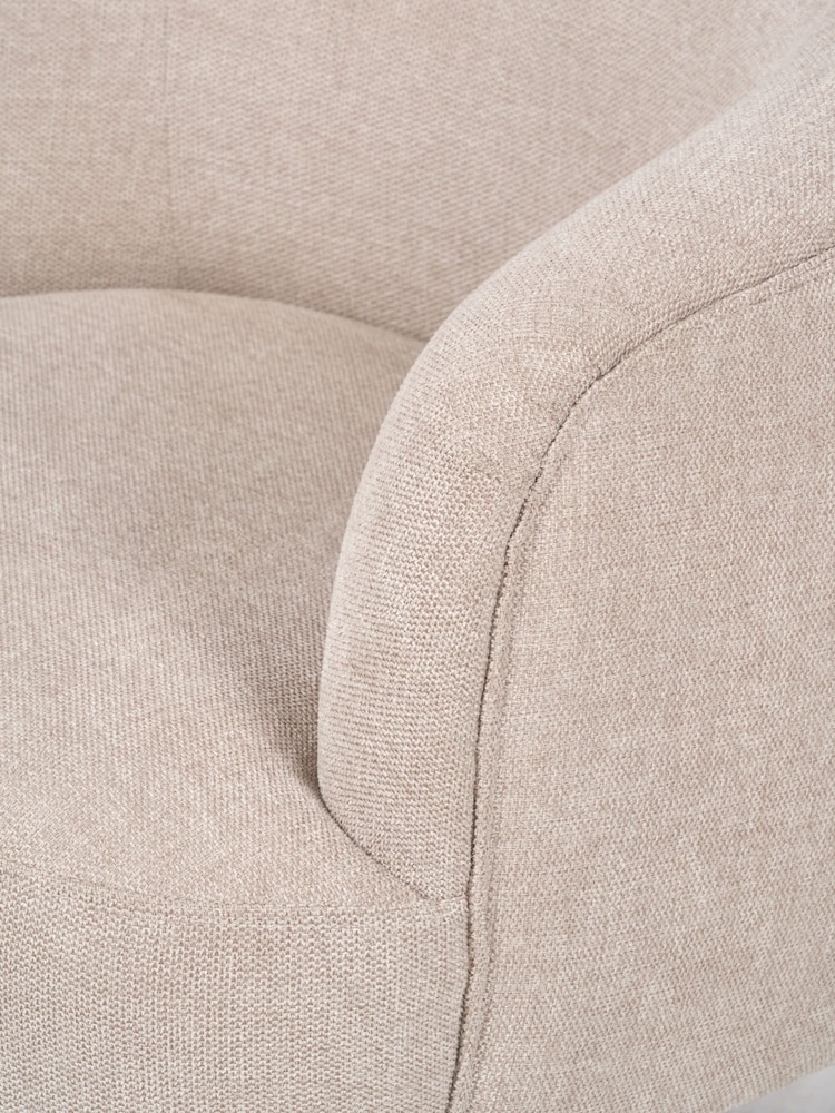 Pacific Cream Aviana Chenille and Metal Tub Chair - Image 6 of 6