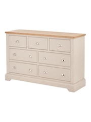 Pacific Natural Fairford Oak and Parchment 7 Drawer Unit - Image 5 of 6