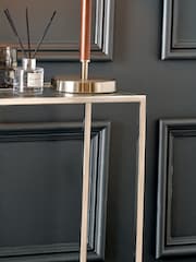 Pacific Silver Aleandra Glass and Metal Console Table - Image 2 of 6
