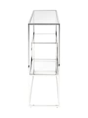 Pacific Silver Aleandra Glass and Metal Console Table - Image 6 of 6