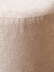 Pacific Brown Sassari Teddy Fabric Cylinder Pouffe - Image 3 of 6