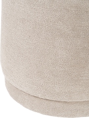 Pacific Brown Sassari Teddy Fabric Cylinder Pouffe - Image 6 of 6