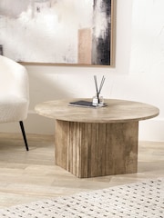 Pacific Grey Elkton Concrete Effect Wood Veneer Coffee Table - Image 1 of 6