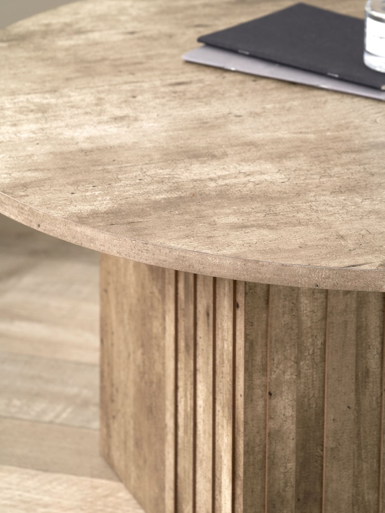 Pacific Grey Elkton Concrete Effect Wood Veneer Coffee Table - Image 2 of 6