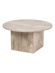Pacific Grey Elkton Concrete Effect Wood Veneer Coffee Table - Image 3 of 6