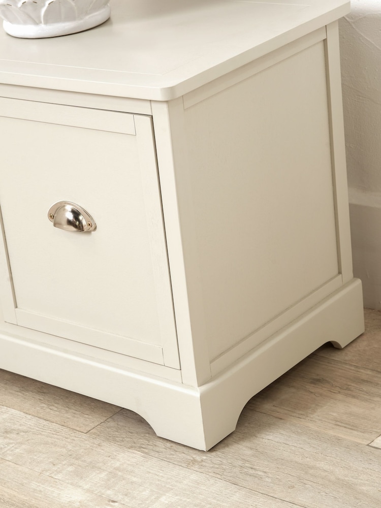Pacific Grey Croft Linen Pine 5 Drawer Tall Unit - Image 2 of 6
