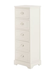 Pacific Grey Croft Linen Pine 5 Drawer Tall Unit - Image 6 of 6