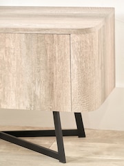 Pacific Grey Ukiah Oak Veneer and Metal 2 Door Low Unit - Image 3 of 6