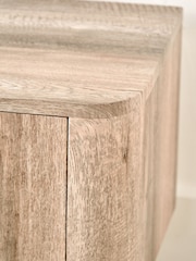Pacific Grey Ukiah Oak Veneer and Metal 2 Door Low Unit - Image 4 of 6