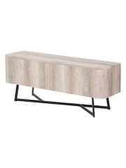 Pacific Grey Ukiah Oak Veneer and Metal 2 Door Low Unit - Image 5 of 6