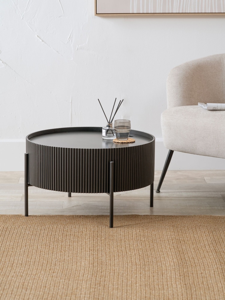 Pacific Black Henderson Wood and Metal Storage Coffee Table - Image 1 of 6