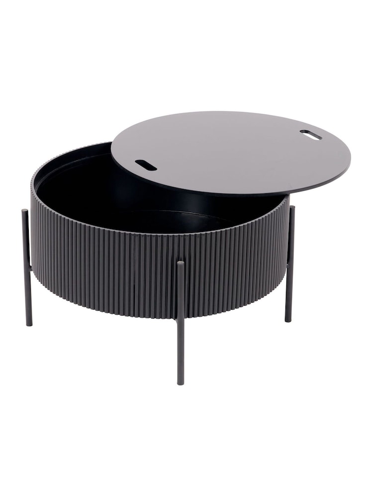 Pacific Black Henderson Wood and Metal Storage Coffee Table - Image 6 of 6
