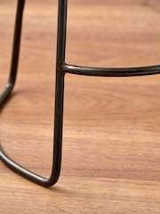 Pacific Brown Cosimo Leather and Metal Button Bar Stool - Image 3 of 6