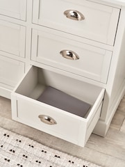 Pacific Grey Croft Linen Pine 6 Drawer Unit - Image 5 of 6