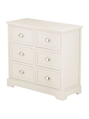 Pacific Grey Croft Linen Pine 6 Drawer Unit - Image 6 of 6