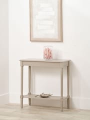 Pacific Cream Heritage Pine Wood Console Table - Image 1 of 6