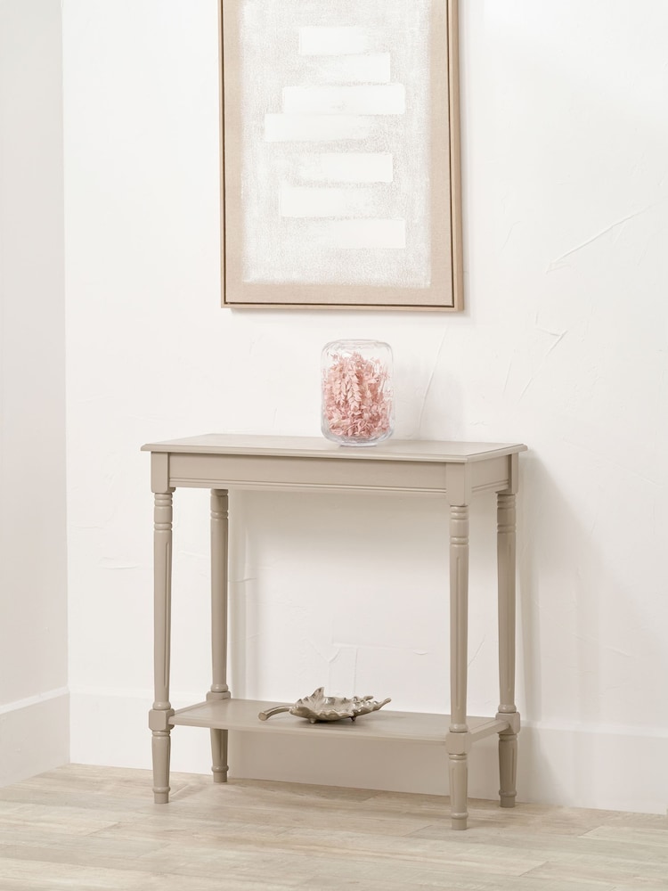 Pacific Cream Heritage Pine Wood Console Table - Image 1 of 6