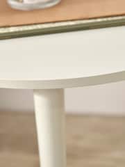 Pacific Cream Croft Linen Pine Wood Side Table - Image 2 of 6
