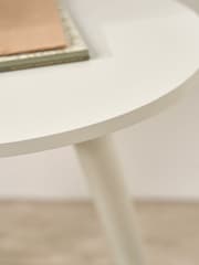 Pacific Cream Croft Linen Pine Wood Side Table - Image 3 of 6