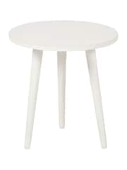 Pacific Cream Croft Linen Pine Wood Side Table - Image 5 of 6