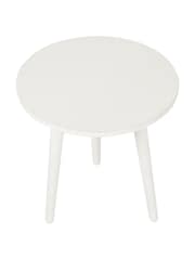 Pacific Cream Croft Linen Pine Wood Side Table - Image 6 of 6