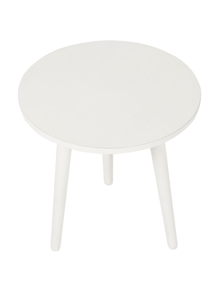 Pacific Cream Croft Linen Pine Wood Side Table - Image 6 of 6