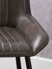 Pacific Brown Angelo Leather and Metal Retro Bar Stool - Image 2 of 6