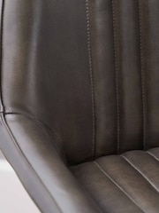 Pacific Brown Angelo Leather and Metal Retro Bar Stool - Image 3 of 6