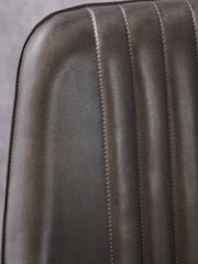Pacific Brown Angelo Leather and Metal Retro Bar Stool - Image 4 of 6