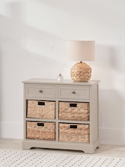 Pacific Cream Devonshire Pine Wood 2 Drawer 4 Basket Unit - Image 1 of 6