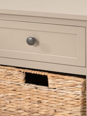 Pacific Cream Devonshire Pine Wood 2 Drawer 4 Basket Unit - Image 2 of 6
