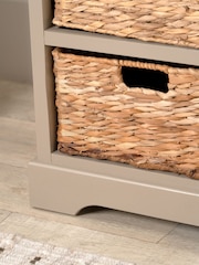 Pacific Cream Devonshire Pine Wood 2 Drawer 4 Basket Unit - Image 3 of 6