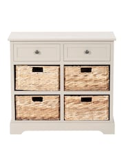 Pacific Cream Devonshire Pine Wood 2 Drawer 4 Basket Unit - Image 6 of 6