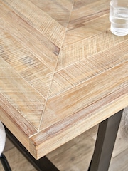 Pacific Black Marca Acacia Wood and Metal 8 Seater Dining Table - Image 2 of 6