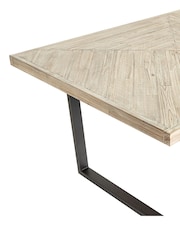 Pacific Black Marca Acacia Wood and Metal 8 Seater Dining Table - Image 6 of 6