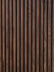 Pacific Brown Raie Ribbed Wood Veneer 2 Door Bar Cabinet - Image 5 of 6