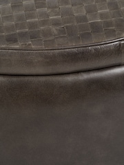 Pacific Brown Arturon Leather Storage Pouffe - Image 5 of 6