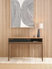 Pacific Black Gio Acacia Wood 1 Drawer Console Table - Image 1 of 6