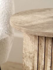 Pacific Grey Elkton Concrete Effect Wood Veneer Side Table - Image 3 of 6