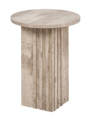 Pacific Grey Elkton Concrete Effect Wood Veneer Side Table - Image 6 of 6