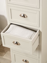 Pacific Grey Croft Linen Pine Wood 3 Drawer Unit - Image 3 of 6