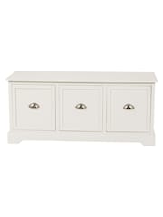 Pacific Grey Croft Linen Pine Wood 3 Drawer Unit - Image 4 of 6