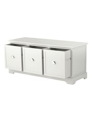 Pacific Grey Croft Linen Pine Wood 3 Drawer Unit - Image 6 of 6