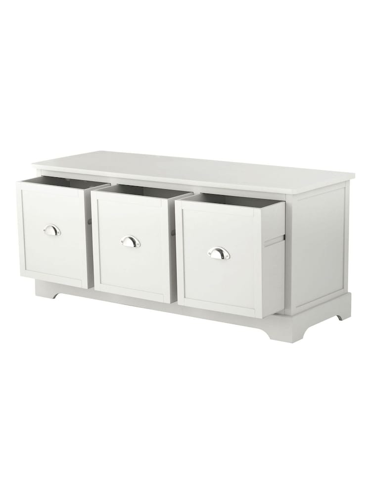 Pacific Grey Croft Linen Pine Wood 3 Drawer Unit - Image 6 of 6 Pacific Grey Croft Linen Pine Wood 3 Drawer Unit - Image 6 of 6
