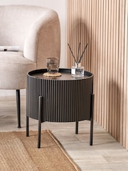 Pacific Black Henderson Wood and Metal Storage Side Table - Image 1 of 6