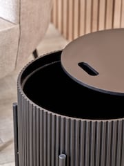 Pacific Black Henderson Wood and Metal Storage Side Table - Image 4 of 6