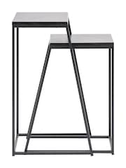 Pacific Black Mashiko S/2 Ash Veneer and Metal Side Table - Image 5 of 6
