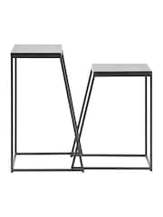 Pacific Black Mashiko S/2 Ash Veneer and Metal Side Table - Image 6 of 6