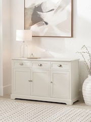 Pacific Grey Croft Linen Pine 3 Door 3 Drawer Unit - Image 1 of 6